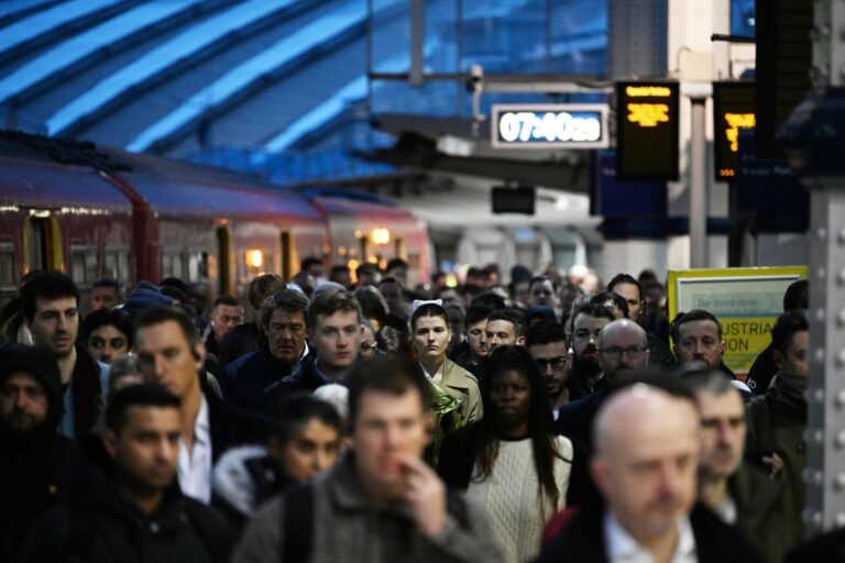 Commuters face delays during rush hour in London Waterloo