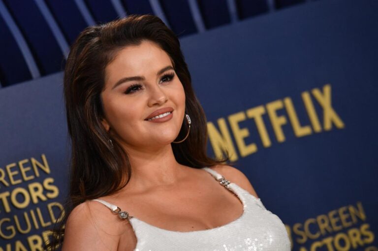 Selena Gomez looks stunning in another white dress at the 2024 SAG Awards