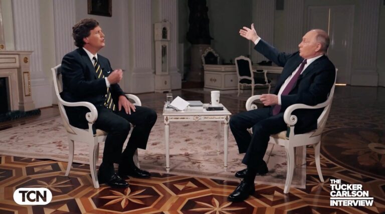 Tucker Carlson releases video interview with Russian leader Putin
