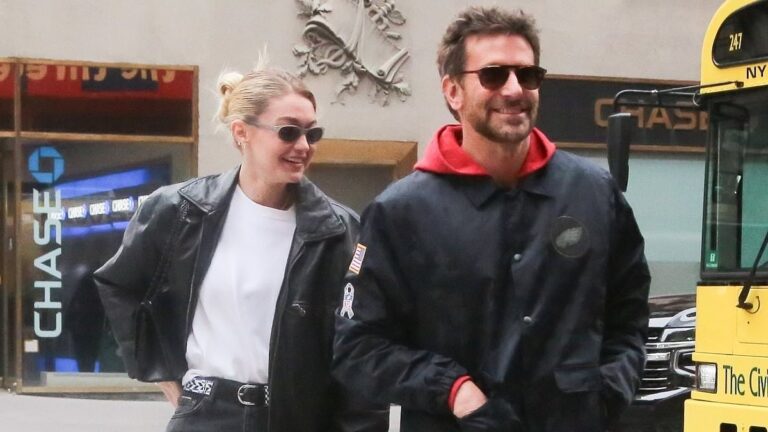 Gigi Hadid and Bradley Cooper look happy as they step out together in New York