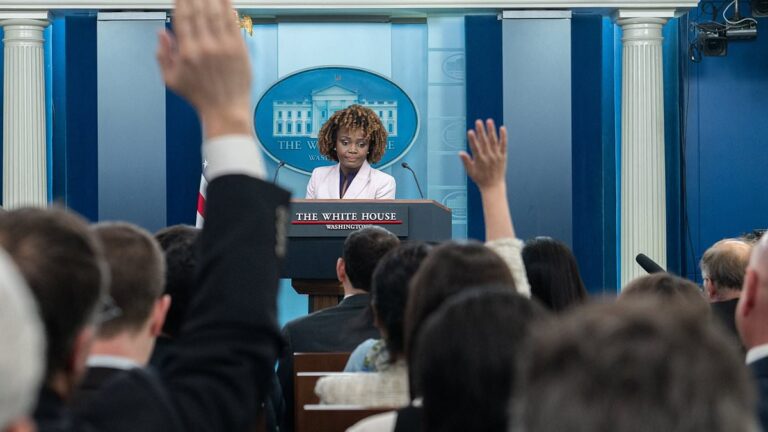 Karine Jean-Pierre refuses to answer questions about Biden’s mental state after saying she met the late French president 28 years ago