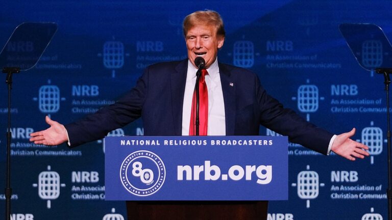 President Trump compares his opponent to the enemy who fought against the US in World War II and tried to ‘annihilate our way of life’