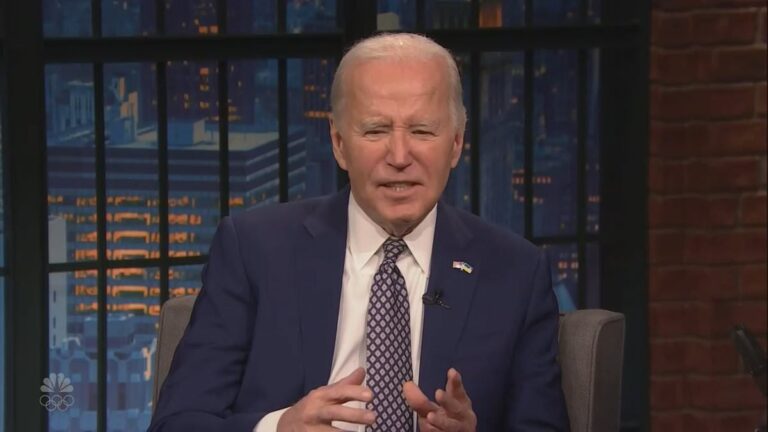 ‘Trump is about the same age as me’: Biden, 81, hits back at age critics in late-night softball interview with Seth Meyers
