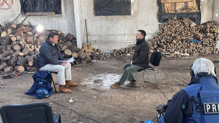 Fox presents interviews with Zelensky and Bret Bayer from the front lines of the war