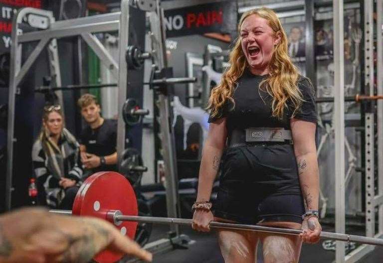 Powerlifter Violet Thrall helps others achieve their fitness goals as a PT at Peel Leisure Center in Long Sutton