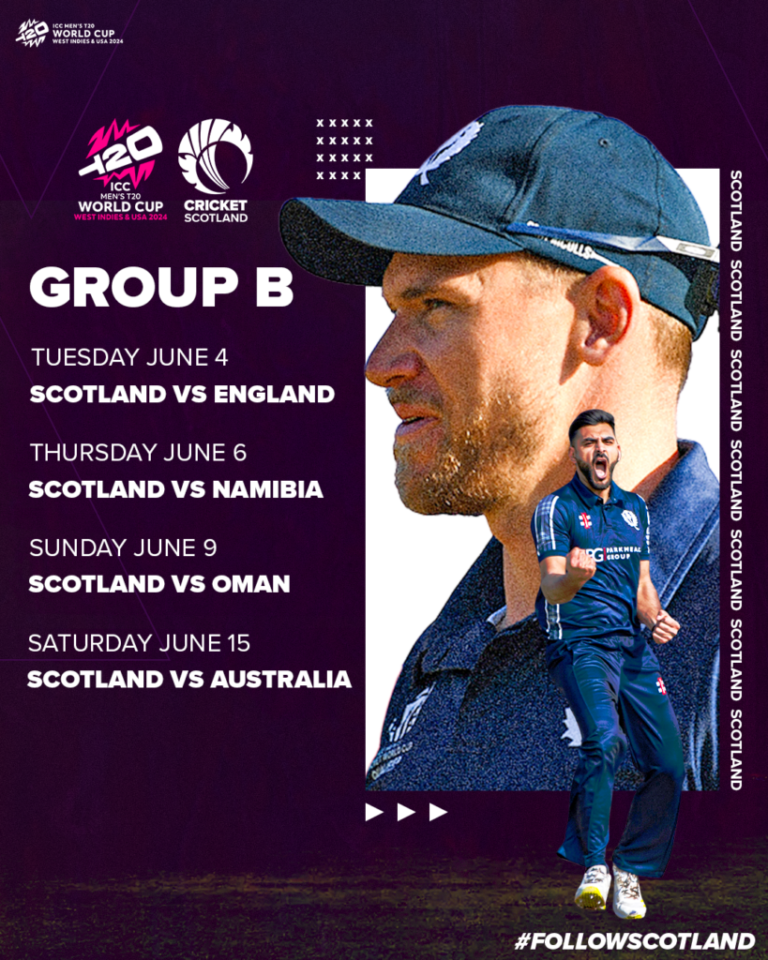 ICC Men’s T20 World Cup 2024 – Cricket Scotland remaining tickets now on sale
