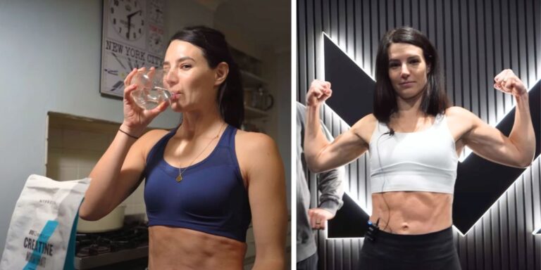 “My wife took creatine for 30 days. This is before and after she took it.”