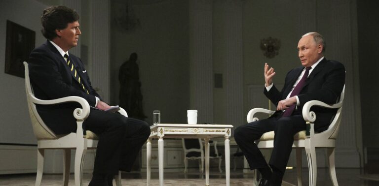 President Vladimir Putin justifies his imperialist aims in interview with Tucker Carlson