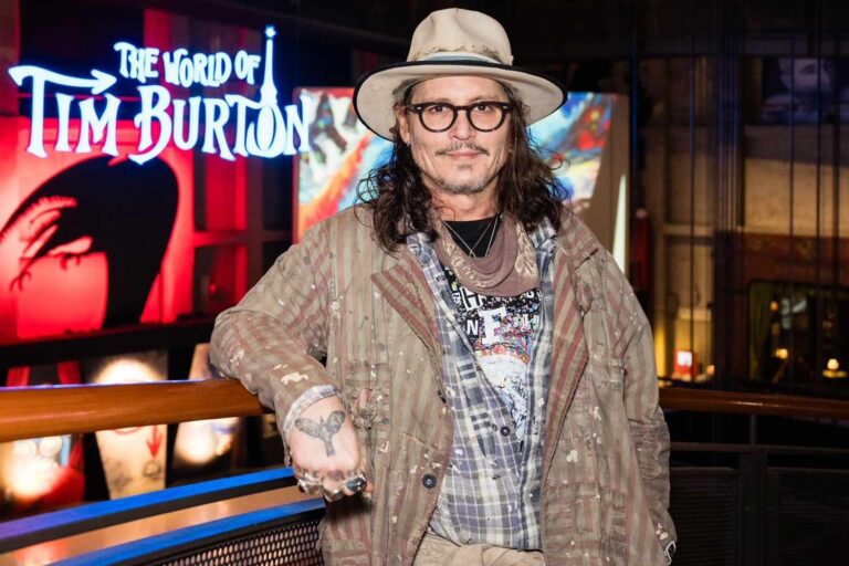 Johnny Depp tours ‘World of Tim Burton’ exhibition in Italy