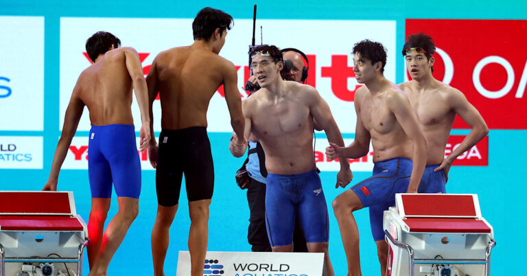 People’s Republic of China maintains victory in men’s 4x200m freestyle relay