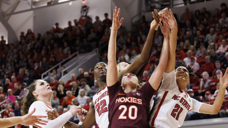 Kitley and Amoore lead No. 16 Virginia Tech to a 72-61 road victory over No. 3 North Carolina State.