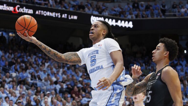 Armando Bacot leads No. 7 North Carolina to a 96-81 win over Virginia Tech.