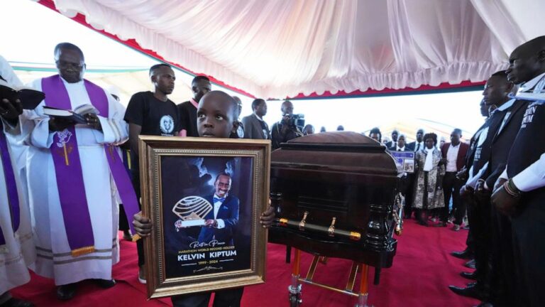 Kenya pays tribute to marathon world record holder Kelvin Kiptum with state funeral