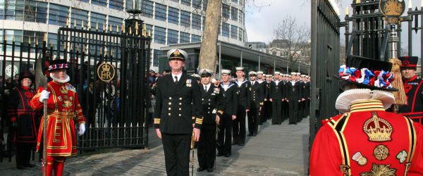 Helicopters and boats at the Tower of London Ceremony at the Tower of London