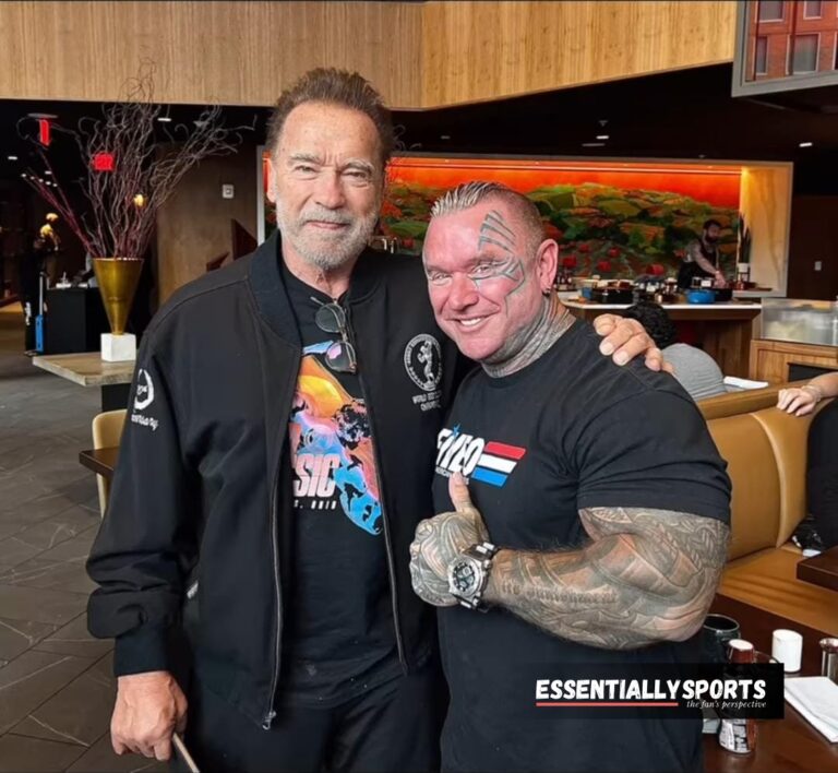 ‘I saw two legends’: Bodybuilding legends Lee Priest and Arnold Schwarzenegger wowed the fitness world as they posed together