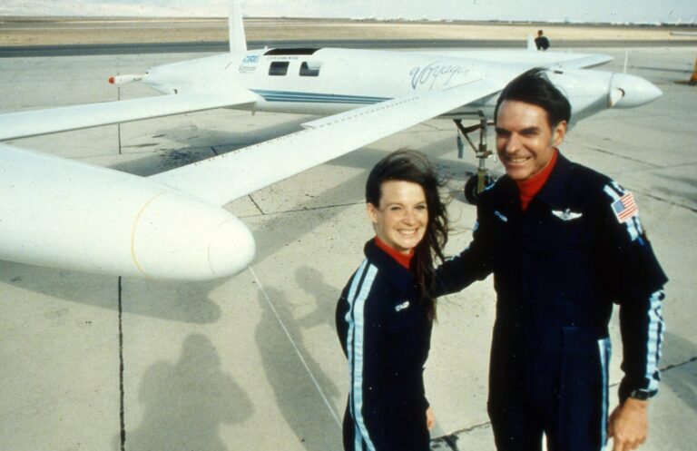 Dick Rutan, who set a milestone in aviation by flying non-stop around the world, dies at the age of 85