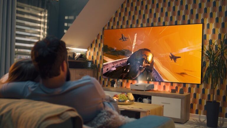 This eco-friendly projector has a compact design and consumes less power