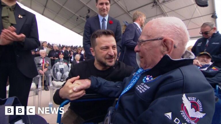 President Zelensky and veterans call each other “heroes”