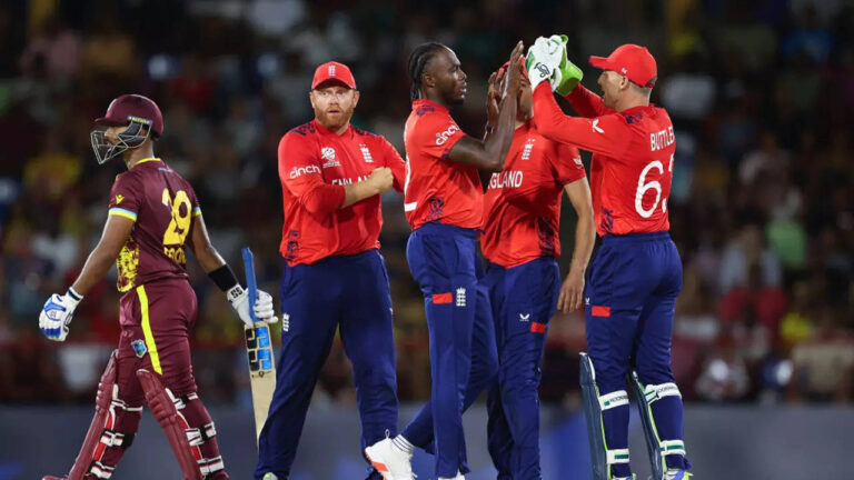 ENG vs WI Live Score, T20 World Cup 2024: England hits back with quick wicket against West Indies