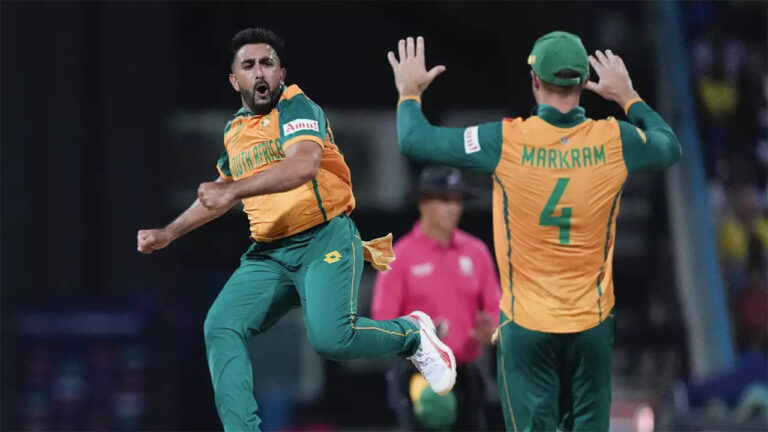 WI vs SA live score, T20 World Cup 2024: Spinners Shamsi, Maharaj spice up West Indies innings