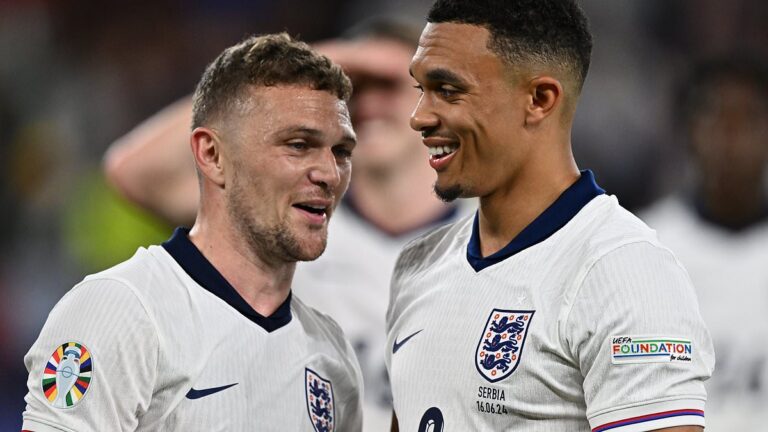 Jamie Carragher has slammed Gareth Southgate’s decision to select Kieran Trippier rather than “world class” Trent Alexander-Arnold as England’s right-back for the match against Switzerland.