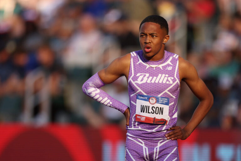 Teenage track and field phenom Quincy Wilson breaks his own U-18 400m world record at the Holloway Pro Classic